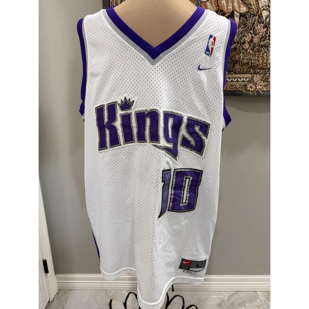 Vintage Sacramento Kings Jersey Mens Large White NBA Basketball Mike Bibby Nike